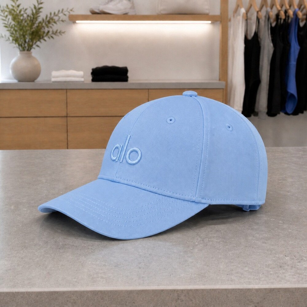 ALO Yoga Fresh Sky Blue Embroidered Logo Cap - Picture 3 of 8